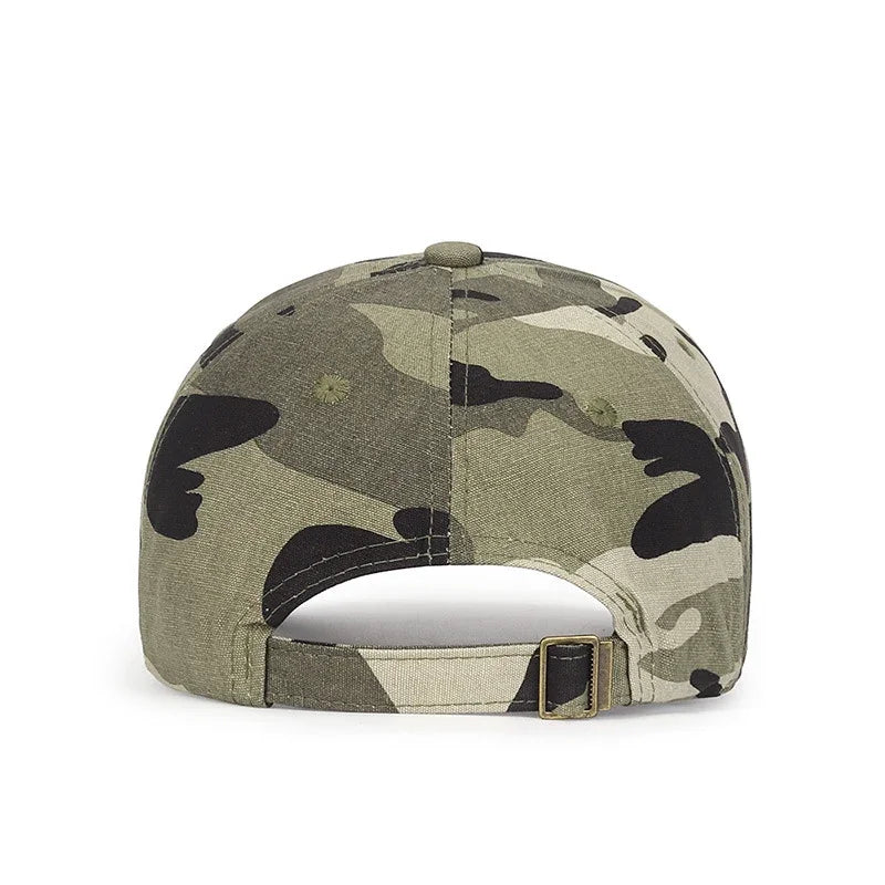 Casquette de baseball camouflage à visière en coton doux, printemps-automne, pour les loisirs en plein air, polyvalente
