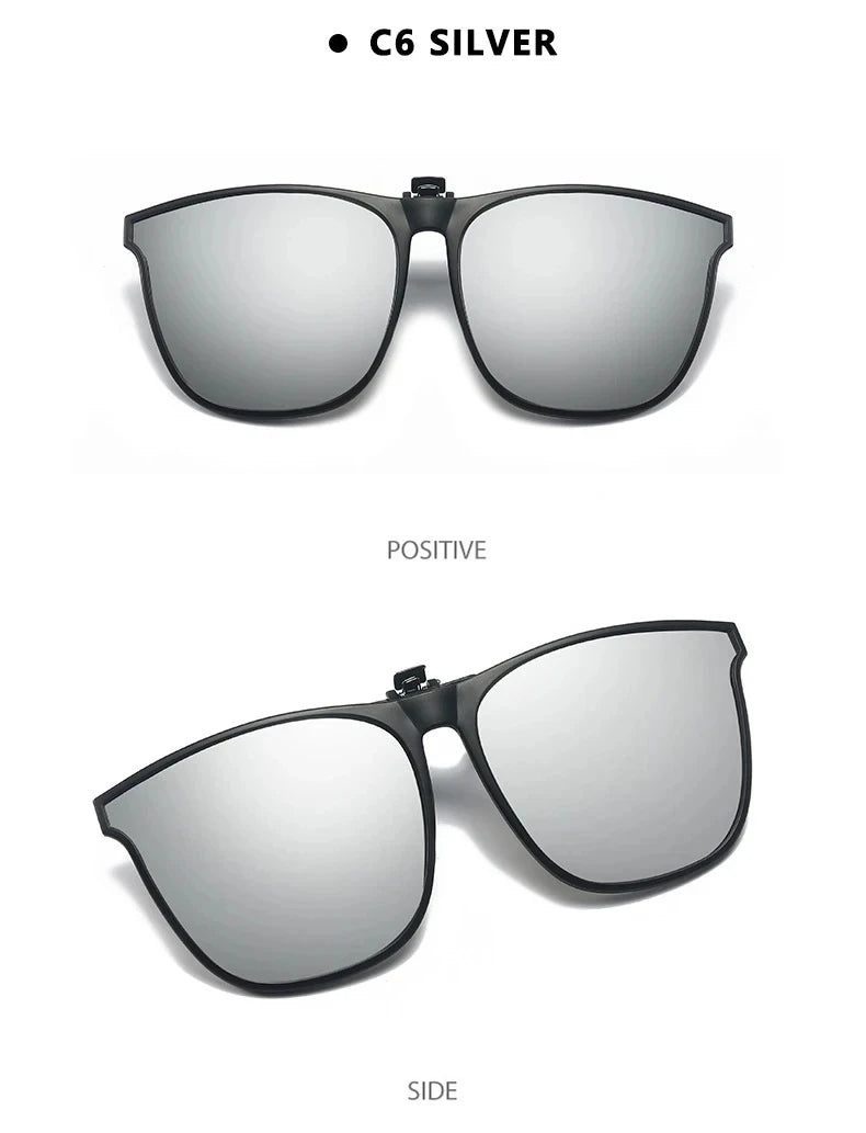 Polarized Rimless Men Clip On Sunglasse Glasses Narrow Clip-on Lenses Women Anti-glare Sunglasses UV400 Goggles New In
