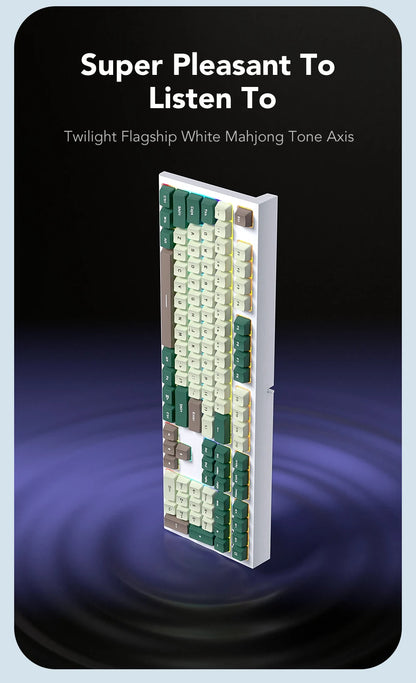 Mechanische kabelgebundene Gaming-Tastatur mit 108 Tasten und RGB-Hintergrundbeleuchtung | Gaming-Chip | Niedrige Latenz | Anti-Ghosting | Für PC-, Windows- und Mac-Gamer