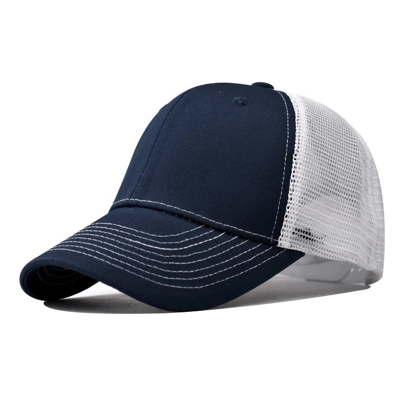 Baseballkasket til voksne Netkasket Lavt buet skygge Hat Unisex Sommerhat Åndbar hat med skygge Forår/efterår-kasket Hiphop-kasket med tæt pasform