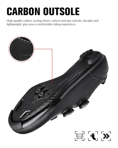 Chaussures de cyclisme VTT pour homme - Chaussures de sport pour vélo tout-terrain et vélo de route - Baskets de cyclisme plates pour la vitesse - Chaussures de VTT - Chaussures à crampons SPD