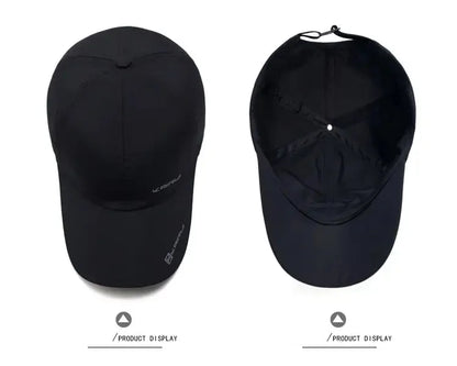 Solid Sports Baseball Cap, Sun Protection Quick Drying Snap Buckle Soft Top Casual Outdoor Dad Hat For Adults