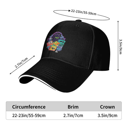 Geometry Gaming Cube Dash Czapki z daszkiem Hip Hop Extreme Demon Czapka typu sandwich Styl unisex Regulowana czapka typu „dad hat” Bieganie Golf