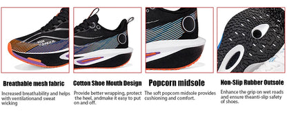 Scarpe da running con piastra in carbonio uomo donna, sneakers professionali da maratona e gara, traspiranti e leggere, per corsa su strada e allenamento