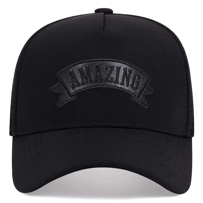 Casquettes de baseball unisexes AMAZING avec lettres brodées – Printemps-été – Plein air – Chapeaux décontractés ajustables – Chapeau anti-UV