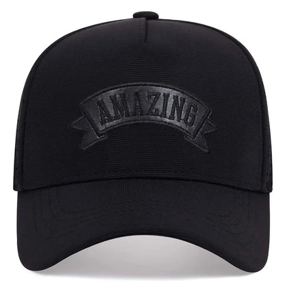 Casquettes de baseball unisexes AMAZING avec lettres brodées – Printemps-été – Plein air – Chapeaux décontractés ajustables – Chapeau anti-UV