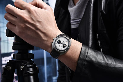 PAGANI DESIGN 2026 Retro Luxury Men's Quartz Watches Sports Chronograph VK63 Watch For Men AR Sapphire Waterproof Leather Clock