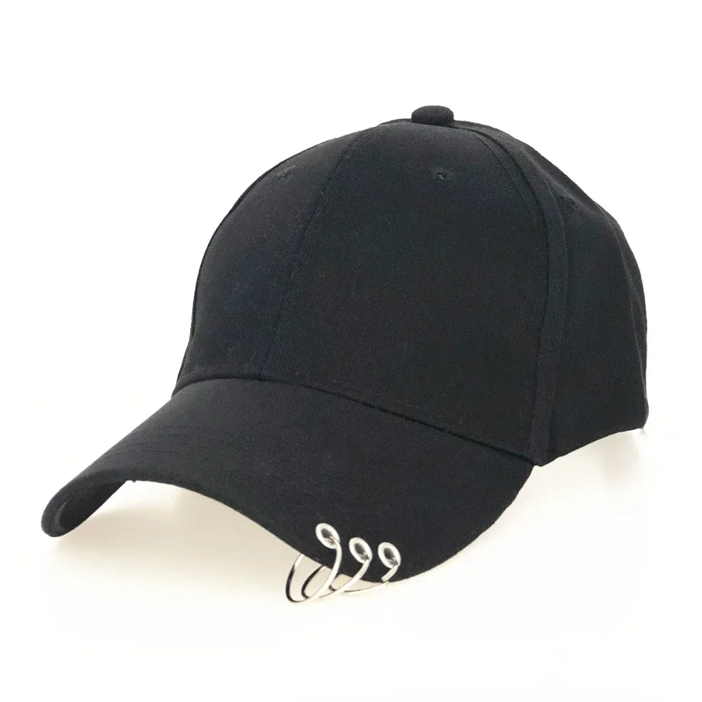 Adjustable Baseball Hat With Ring Outdoor Sports Sun For Women Men Fashion Snapback Cap