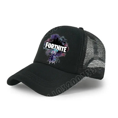 Șapcă de baseball Fortnite cu imprimeu de joc în stil desen animat, pălărie de vară pentru copii din plasă respirabilă, șapcă reglabilă cu cozoroc, cadou de ziua de naștere pentru copii