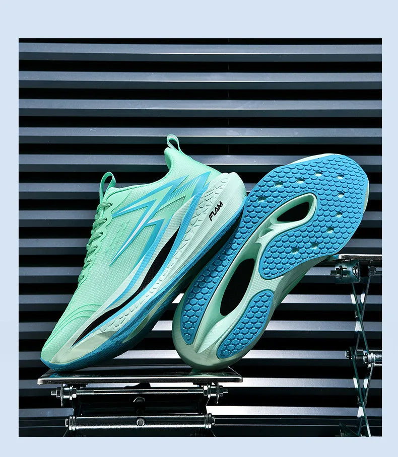 Chaussures de course pour hommes, spécialité marathon ; chaussures de sport légères pour hommes avec semelle en carbone ; baskets de sport confortables et antidérapantes pour femmes