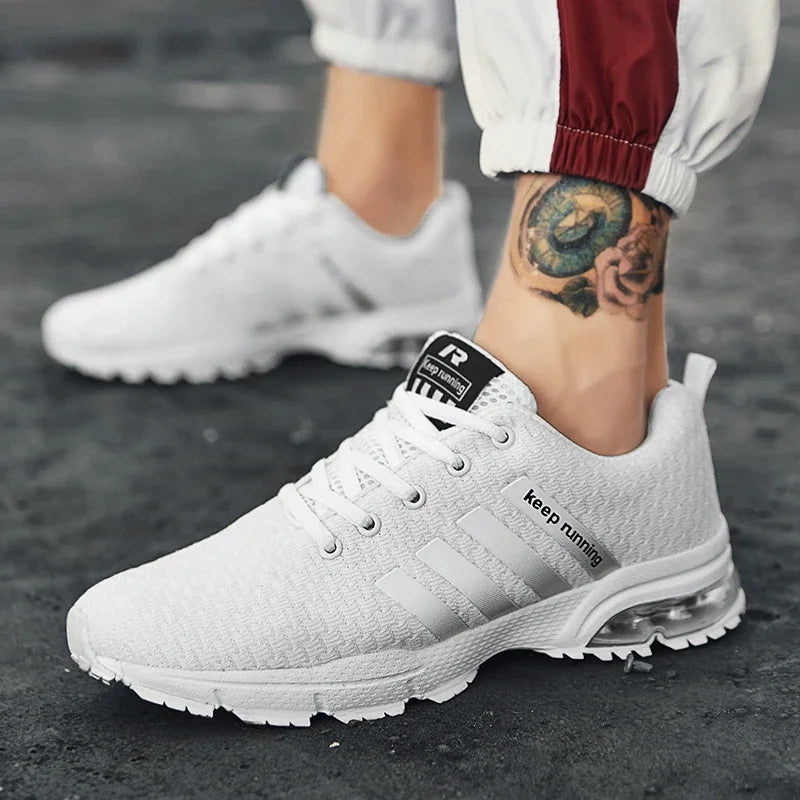 2025 Summer New Men Casual Sports Shoes Breathable Outdoor Running Shoes Comfortable Thick Bottom Fashionable Climbing Femininos