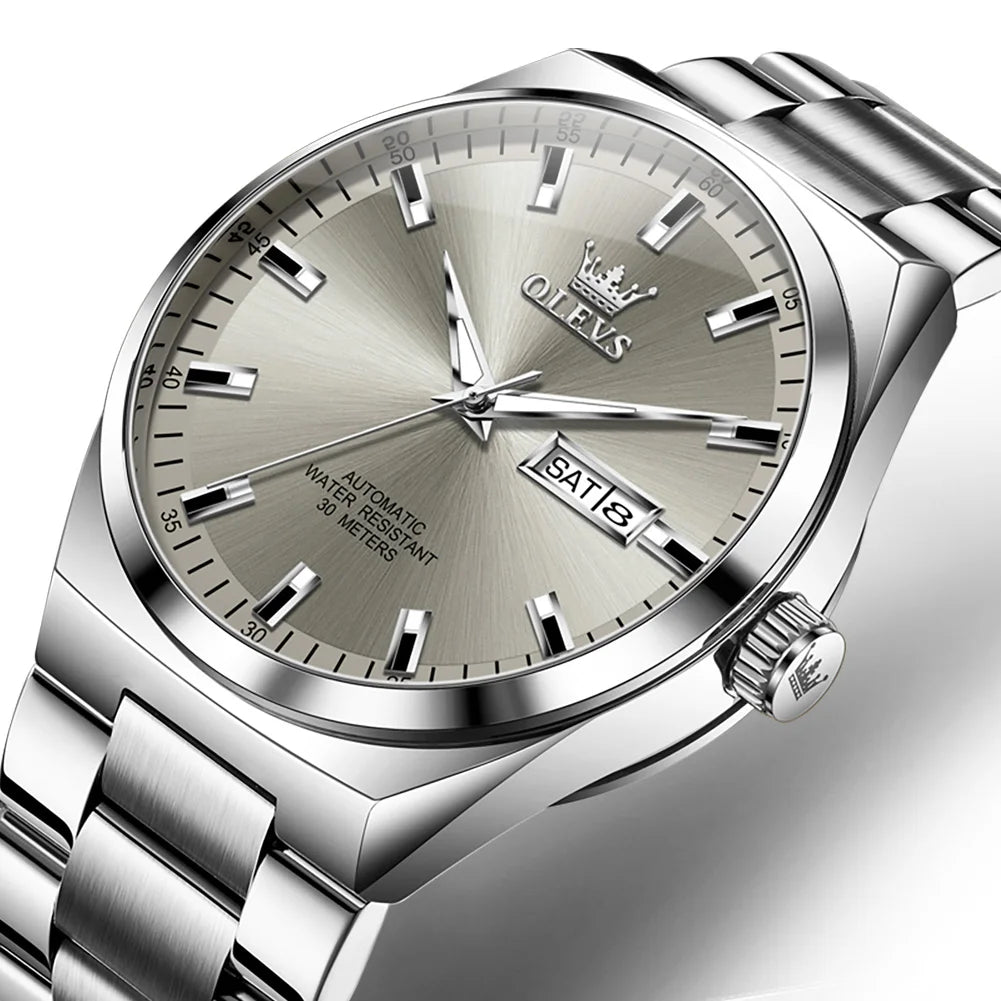 OLEVS Top Brand Luxury Automatic Watches Men Waterproof Watches 316L Steel Business Mechanical Men's Watch relogios masculino
