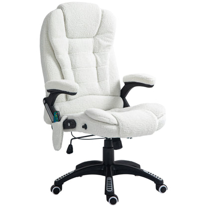High-Tech Executive Office Chair with Lumbar Heating, Massage Function, 360° Swivel Ergonomic Fabric Desk Chair with Remote Control