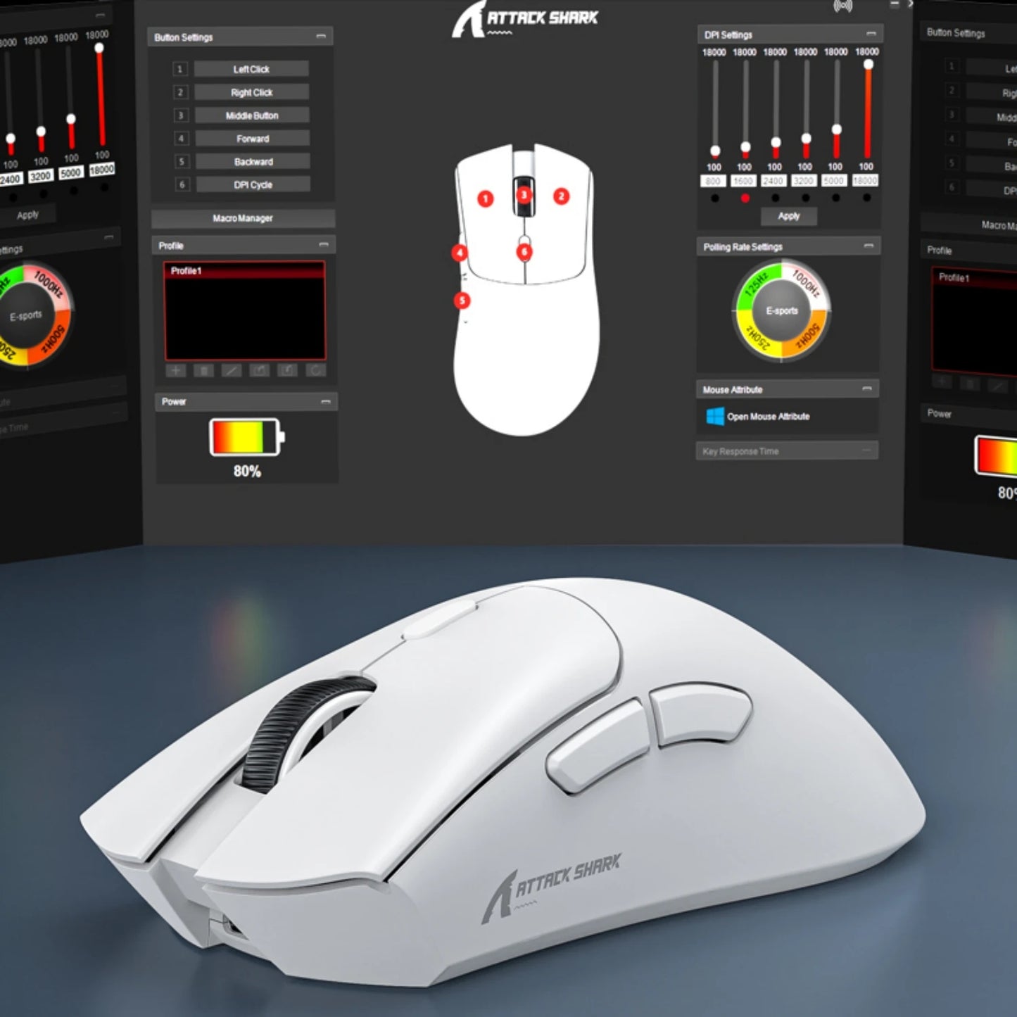 Attack Shark R1 Wireless Mouse Bluetooth Gaming Mouse,Viral Mouse Reviewed by Influencers PAW3311 Sensor,1000Hz Return-rate