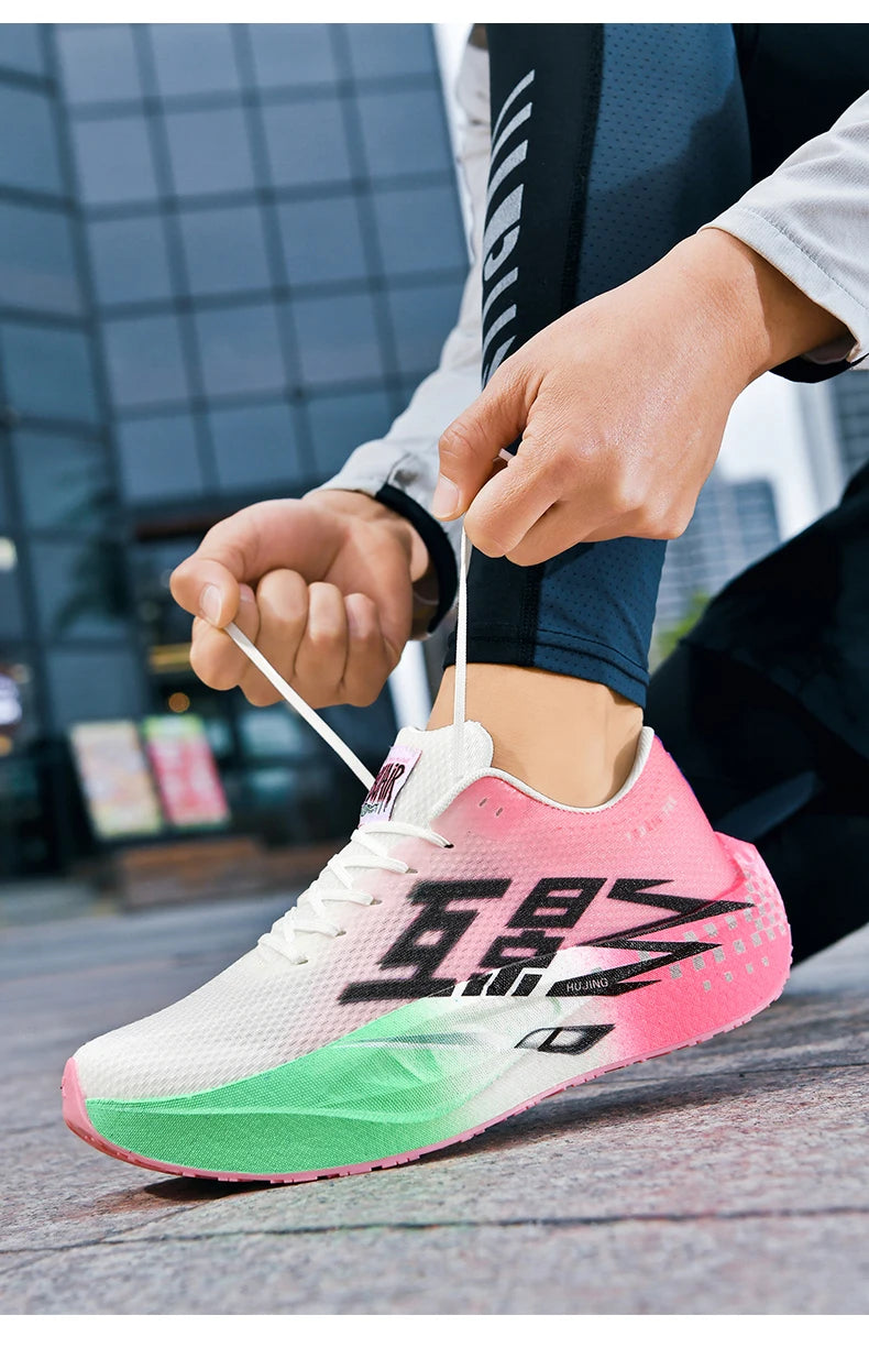 Heren Sport Carbon Board Specialiteit Ademend Lichtgewicht Dames Comfortabele Sportieve Antislip Sneakers Marathon Hardloopschoen
