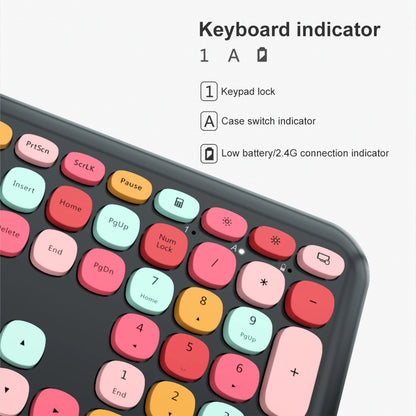 MOFii 1 Set 668 Wireless Keyboard and Mouse Combo, Gradient Keycaps Full Size Keyboard for Girls, 2.4G Plug and Play, US QWERTY