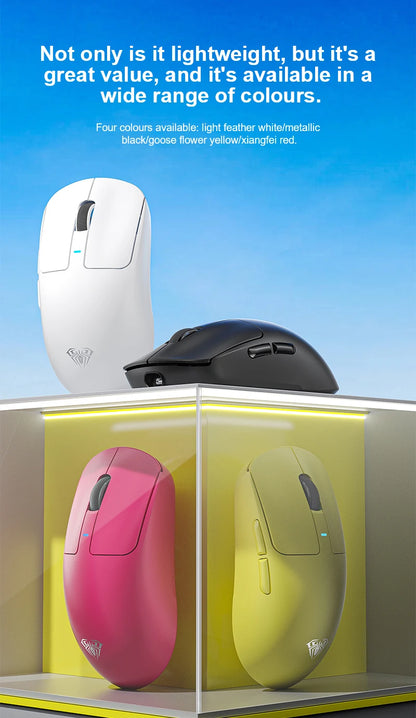 AULA SC680 Wireless Gaming Mouse W/ 26000 DPI PAW3395 Sensor BT 5.0/2.4G/Wired Tri Mode 500mAh Battery For Windows/Mac/PC/laptop