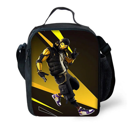 Borsa termica Classic Game Fortnites per bambini, capiente, per ragazzi, ragazze e studenti, ideale per picnic all’aperto, riutilizzabile come lunch box isotermico