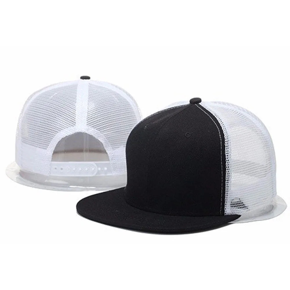 Herren-Kappen, flache Hüte, Hip-Hop-Snapbacks, ausgefallene Baseballkappen mit Nieten, Street-Dance-Kappen, trendige Mesh-Kappen mit Schirm, für Jugendliche, Jungen und Mädchen