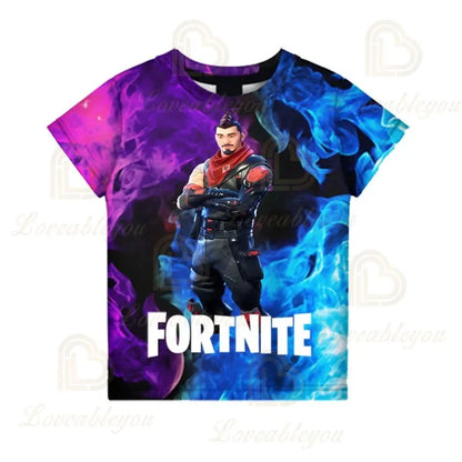 Fortnite Victory Game 3D-T-Shirt für Babys, Harajuku-T-Shirt für Kinder, süße Battle-Royale-Hero-Oberteile für Jungen und Mädchen