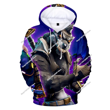 2025 3D New Children's Anime Fortnite Printed Sweater Series Pullover Generation Trend Brand Hoodie Gift