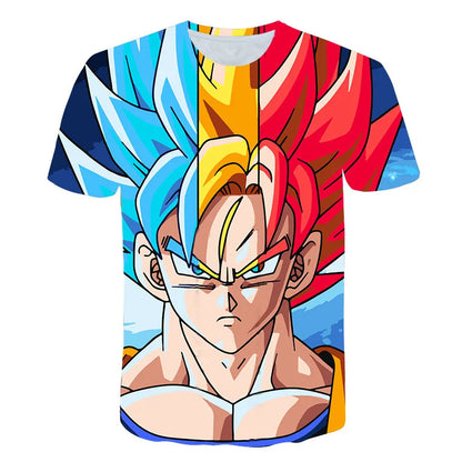Dragon Ball T Shirt Kids Tops Tee Anime Figures Son Goku Super Saiyan T-shirt Boys T-shirts Children Clothes Summer Short Sleeve