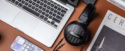 Auscultadores Linsoul Kiwi Ears Ellipse de nível de estúdio, abertos, com driver dinâmico e cabo destacável, headset Hi-Fi circum-aural com fios e graves potentes