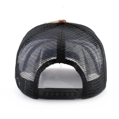 Fashion Trucker Caps With Embroidery Goat Patch Four Seasons Snapback Baseball Cap For Men Women Adjustable Visor Hat