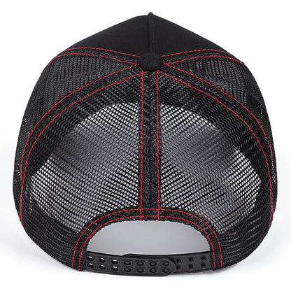 Modna czapka baseballowa z haftem orła dla mężczyzn i kobiet – letnia, oddychająca, z siateczką, z zatrzaskiem typu snapback, w stylu trucker