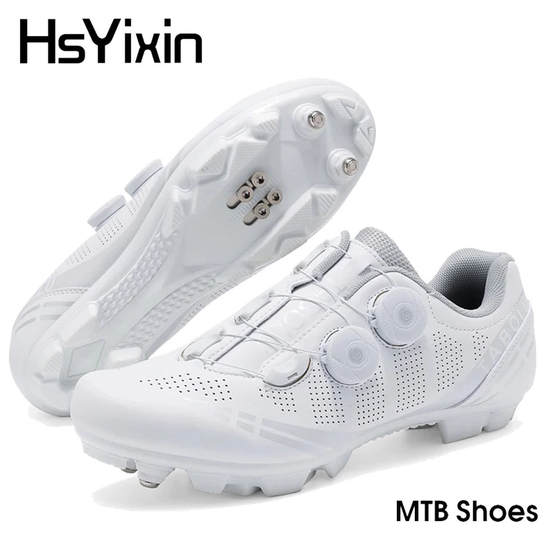 Atmungsaktive MTB-Fahrradschuhe für Damen und Herren – Offroad-Mountainbike-Fahrradschuhe mit selbstsichernden Speed-Mountainbike-Pedalschuhen