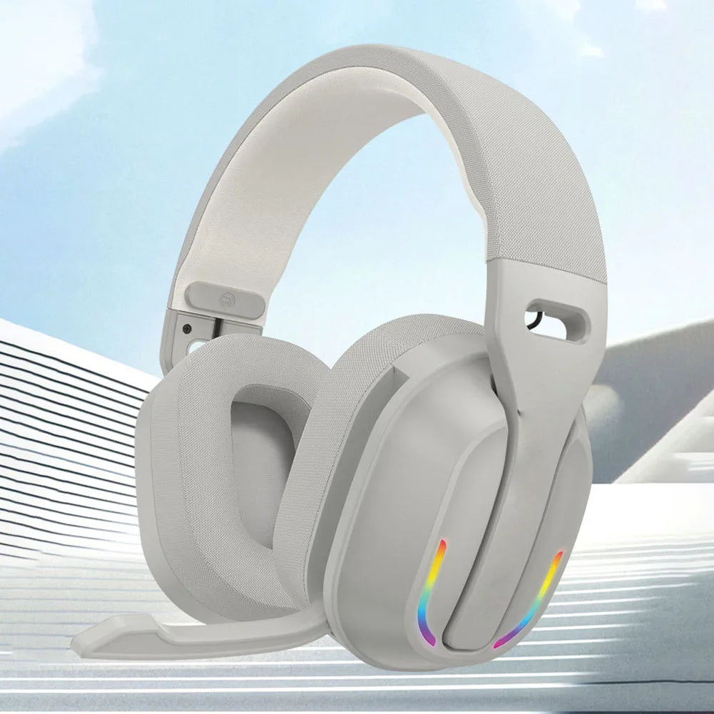 Wireless Headset B500 RGB Noise Cancelling Gaming Headphones 60H Playtime BTV5.4 & HD Sound Stereo Music Game Earphone