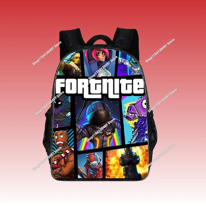3pcs/set Fortnite Game Backpack Anime Cartoon Large Capacity Student Shcool Bags Pencil Bag Kawaii Lunch Bag Birthday Gifts