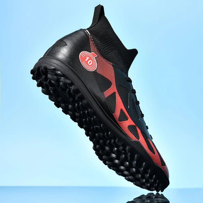 Professional Sports Football Shoes TF Broken Nail Teenagers Durable Wear Resisting Training Shoes Adult High-Tops Soccer Shoes