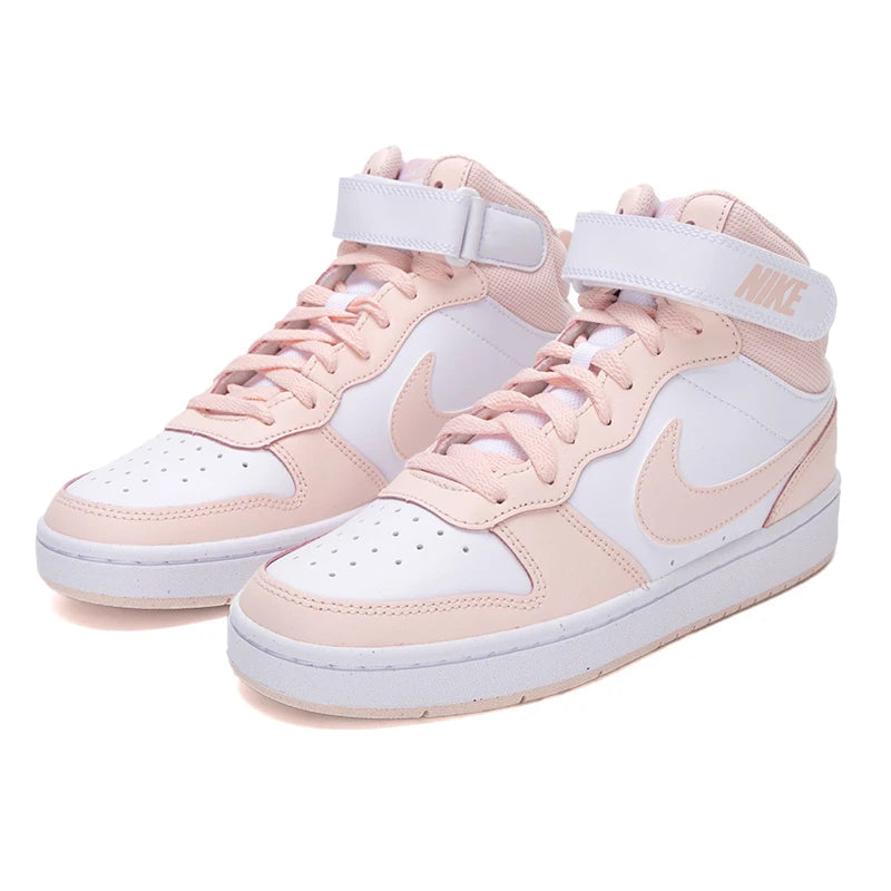 Nike Women's Shoes Court Borough Mid 2 (Gs) Sports Shoes Fashionable Casual Shoes Velcro Mid-Top Sneakers Cd7782-122