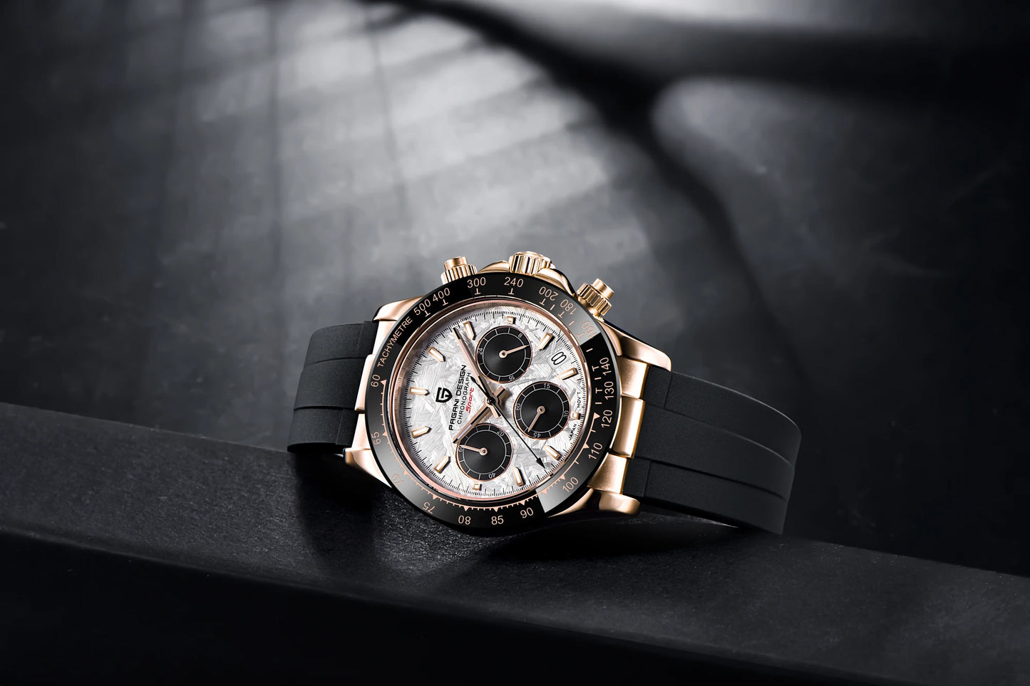 PAGANI DESIGN New Gold Blue Luxury Quartz Watch For Men Gift Box VK63 Movt Chronograph Sapphire Crystal Stainless Steel Watch