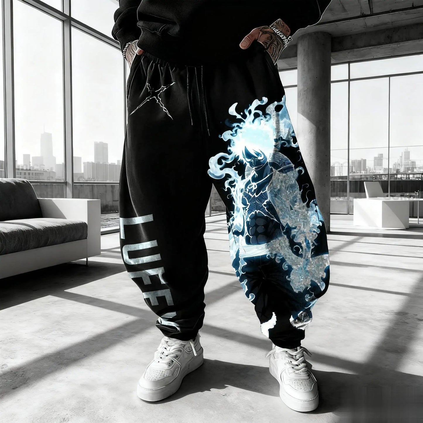 2026 One Piece Luffy Mens Sweatpants Gym Sports Pants Anime Print Loose Casual New Winter Fashion Y2k Clothes Hip Hop Trousers