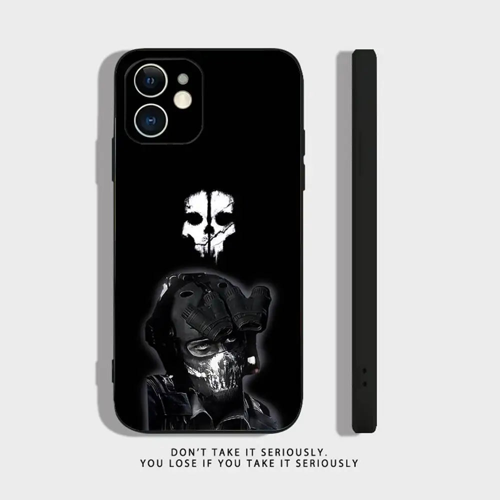 COD Call Of Duty G-Ghost Phone Case For iPhone 17 16,15,14,13,12,11,Pro,XS,Max,XR,Plus,Mini Soft Silicone Black Shockproof