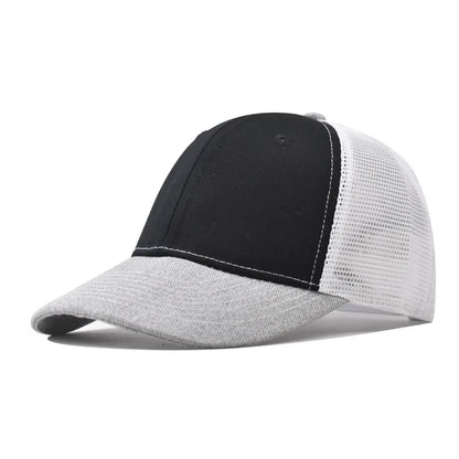 Baseballkasket til voksne Netkasket Lavt buet skygge Hat Unisex Sommerhat Åndbar hat med skygge Forår/efterår-kasket Hiphop-kasket med tæt pasform