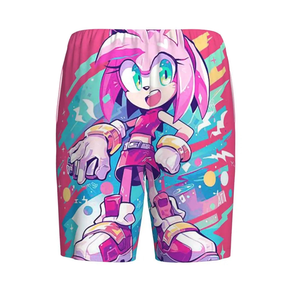 Custom Shadow The Hedgehog Sonic Poster Short Pajama Pants Men Sleepwear Sleep Lounge Bottom Shorts Sleeping Pants