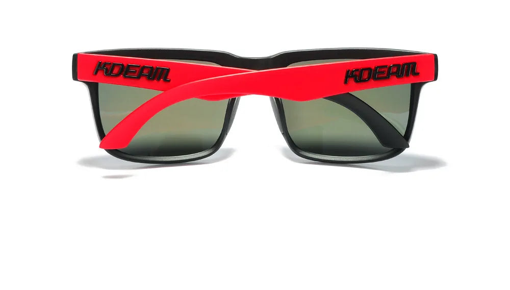 2025 Kdeam Polarized Sunglasses for Men Women Fashion Unisex Brand Trendy Outdoor Eyewear For Couple Mirror red lens
