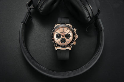 PAGANI DESIGN New Gold Blue Luxury Quartz Watch For Men Gift Box VK63 Movt Chronograph Sapphire Crystal Stainless Steel Watch