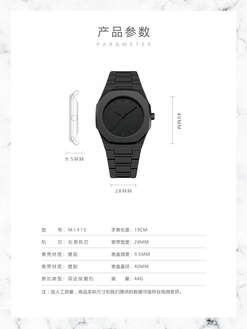New Fashion Men Luxury Calendar Watch Women Business Casual Quartz Watches Sports Plastic Watch Students Watches Reloj Hombre