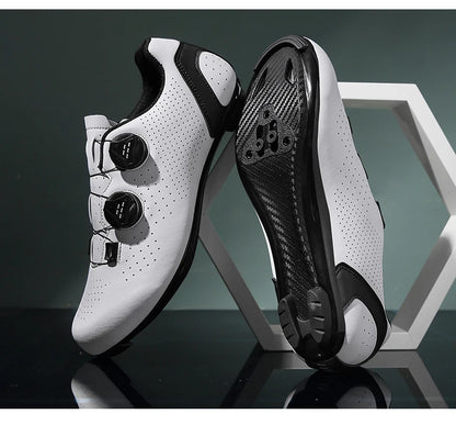 Chaussures de cyclisme VTT pour homme - Chaussures de sport pour vélo tout-terrain et vélo de route - Baskets de cyclisme plates pour la vitesse - Chaussures de VTT - Chaussures à crampons SPD