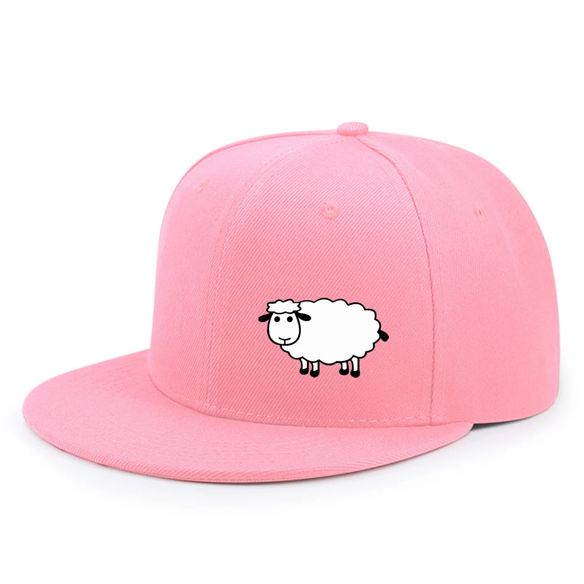 Unisex-Baseballkappe mit verstellbarem Riemen – Streetstyle-Kappe mit flachem Schirm und Schafsmuster – Lässige, vielseitige und personalisierbare Kappe