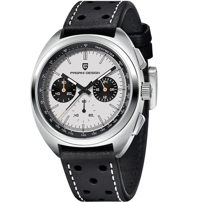 PAGANI DESIGN 2026 Retro Luxury Men's Quartz Watches Sports Chronograph VK63 Watch For Men AR Sapphire Waterproof Leather Clock