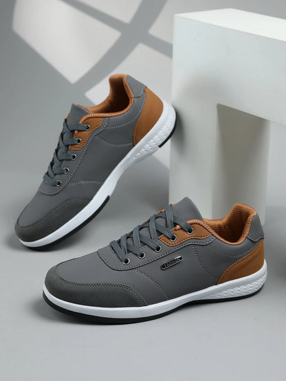 Chaussures de marche imperméables pour homme « Four Seasons » - Chaussures de sport décontractées en cuir pour homme - Chaussures de camping antidérapantes - Chaussures de tennis pour homme