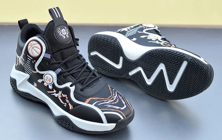 Sales Basketball Shoes Men High-top Sports Outdoor Cushioning Hombre Athletic Male Shoes Comfortable White Sneakers zapatillas