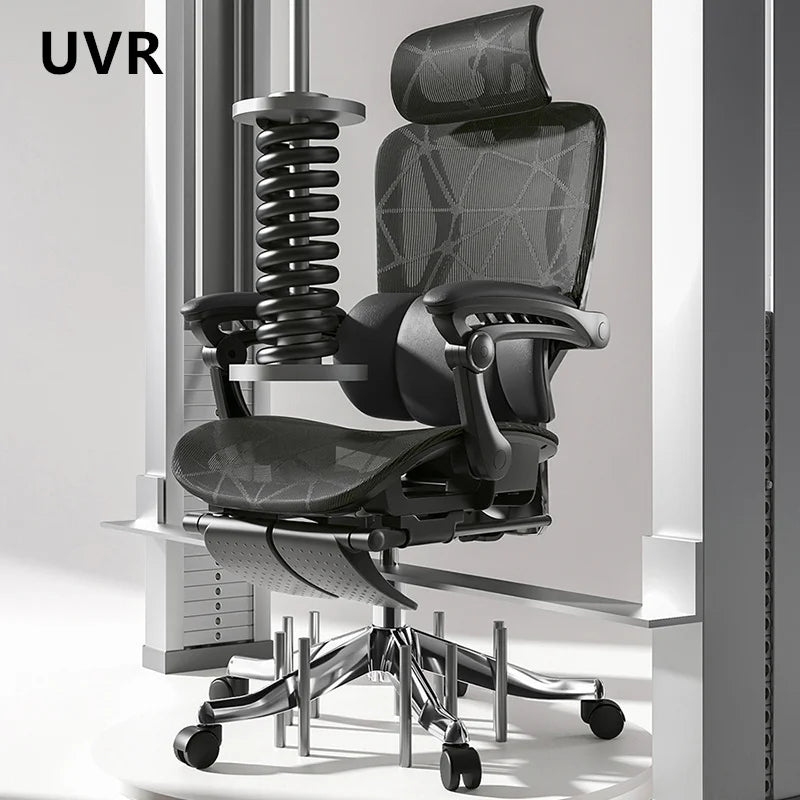 UVR Gaming Computer Chair Ergonomic Office Chair with Reclining Backrest, Adjustable Height, Comfortable Mesh Executive Swivel Chair for Home & Work