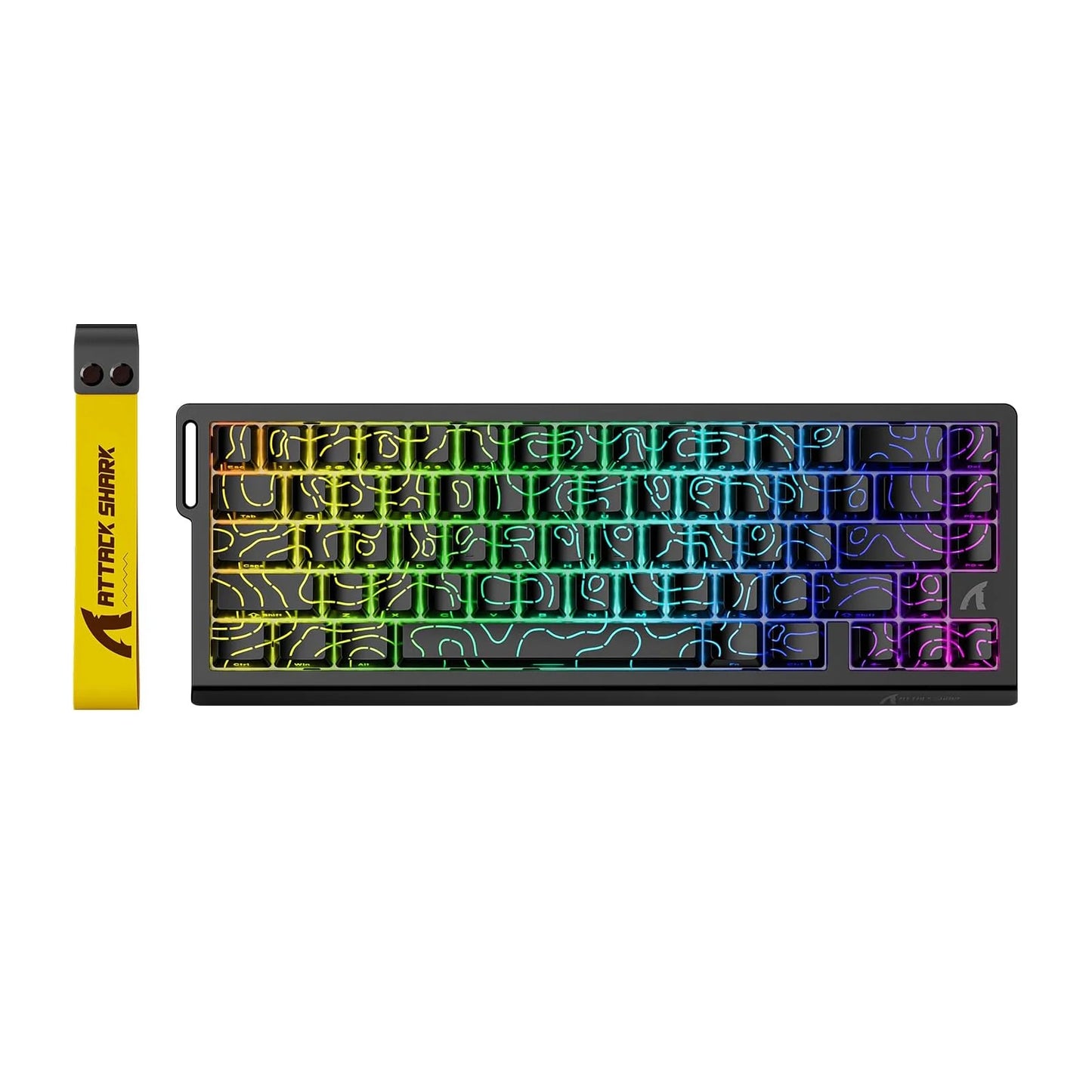 ATTACK SHARK X68 HE Rapid-Trigger mechanische Gaming-Tastatur 60% kabelgebunden mit einstellbarer Auslösung, Hall-Effect-Magnetschalter, 8KH