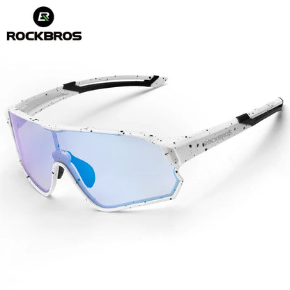 ROCKBROS Dětské polarizované fotochromatické cyklistické brýle s ochranou UV400, sluneční brýle pro outdoorové sporty, dětské brýle na horská kola (MTB)